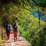 Turistas disfrutando del Camino Inca a Machu Picchu en el tour 2D/1N., camino inca a machu picchyu