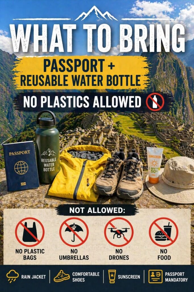 objetos prohibidos en machu picchu